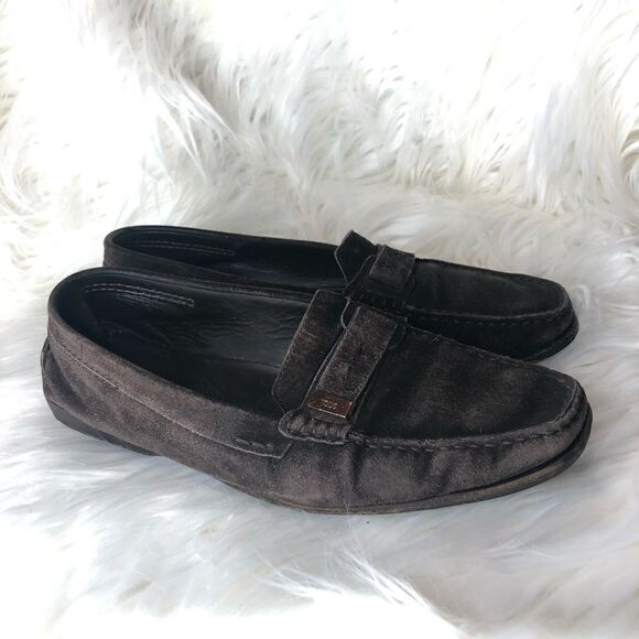 Tod's Brown Suede Driving Moccasin Loafers Slip-on 7.5 8.5 US‎ - Picture 2 of 12